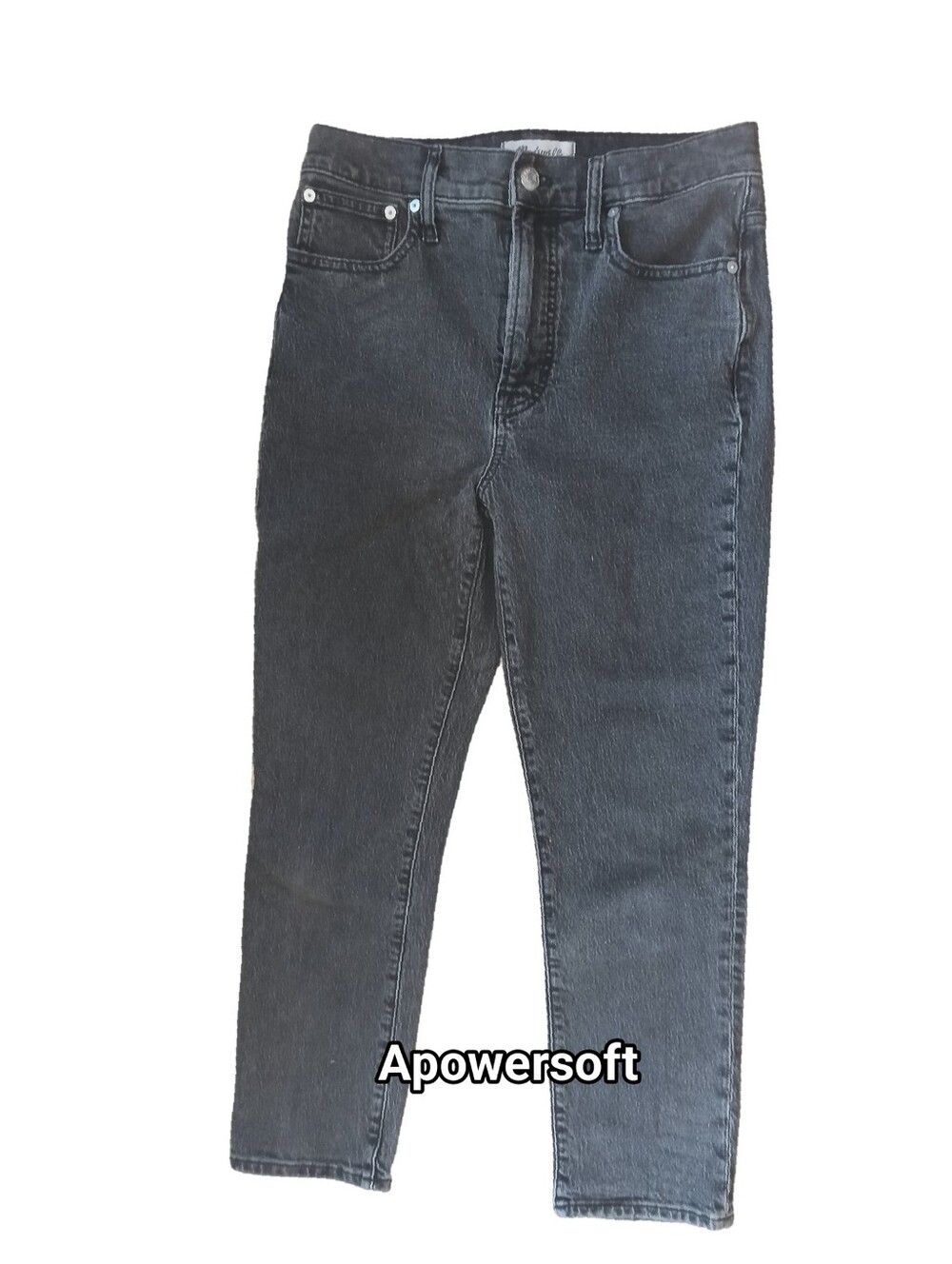 Madewell The Perfect Vintage High Rise Straight Jeans 26P Black Wash